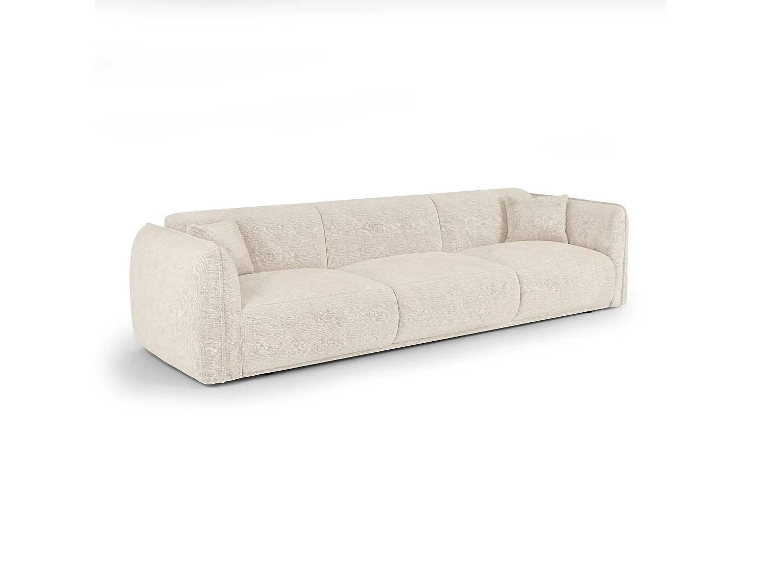 Canapé LUSH en Velours à motifs Crème