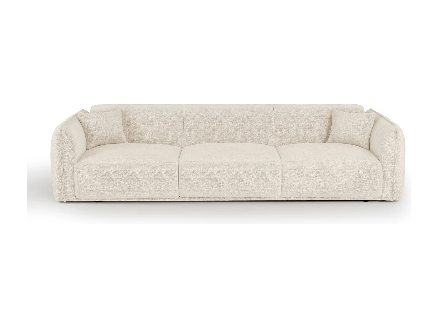 Canapé LUSH en Velours à motifs Crème