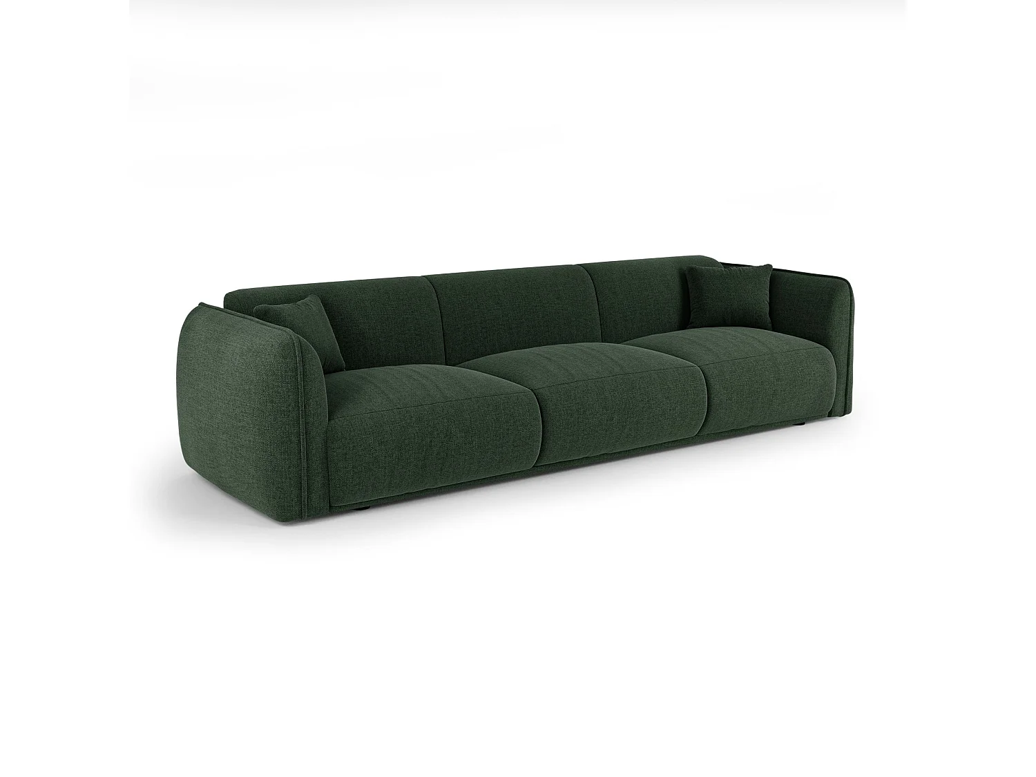 Canapé LUSH en Tissu tramé toucher doux  Vert kaki