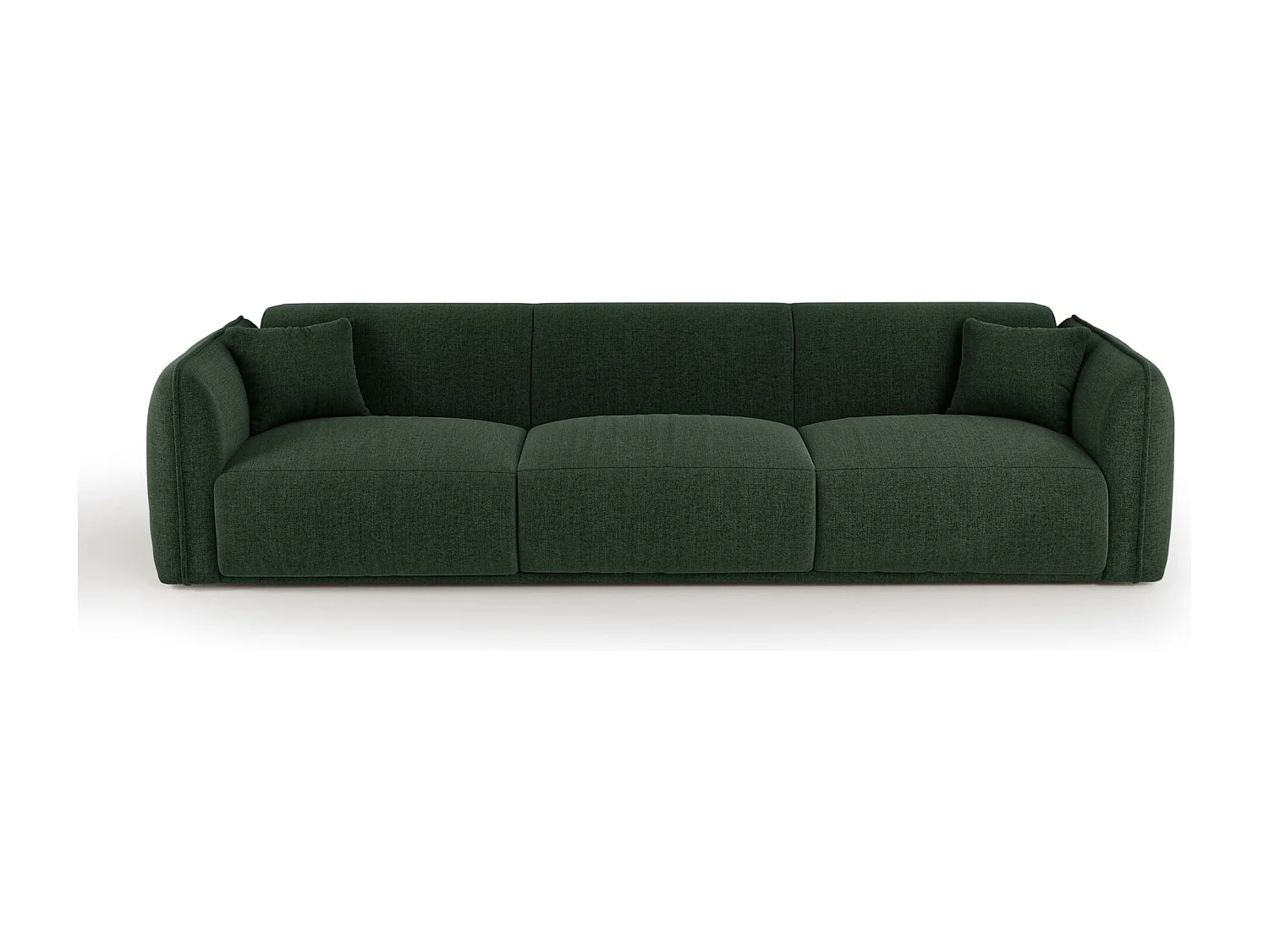 Canapé LUSH en Tissu tramé toucher doux  Vert kaki