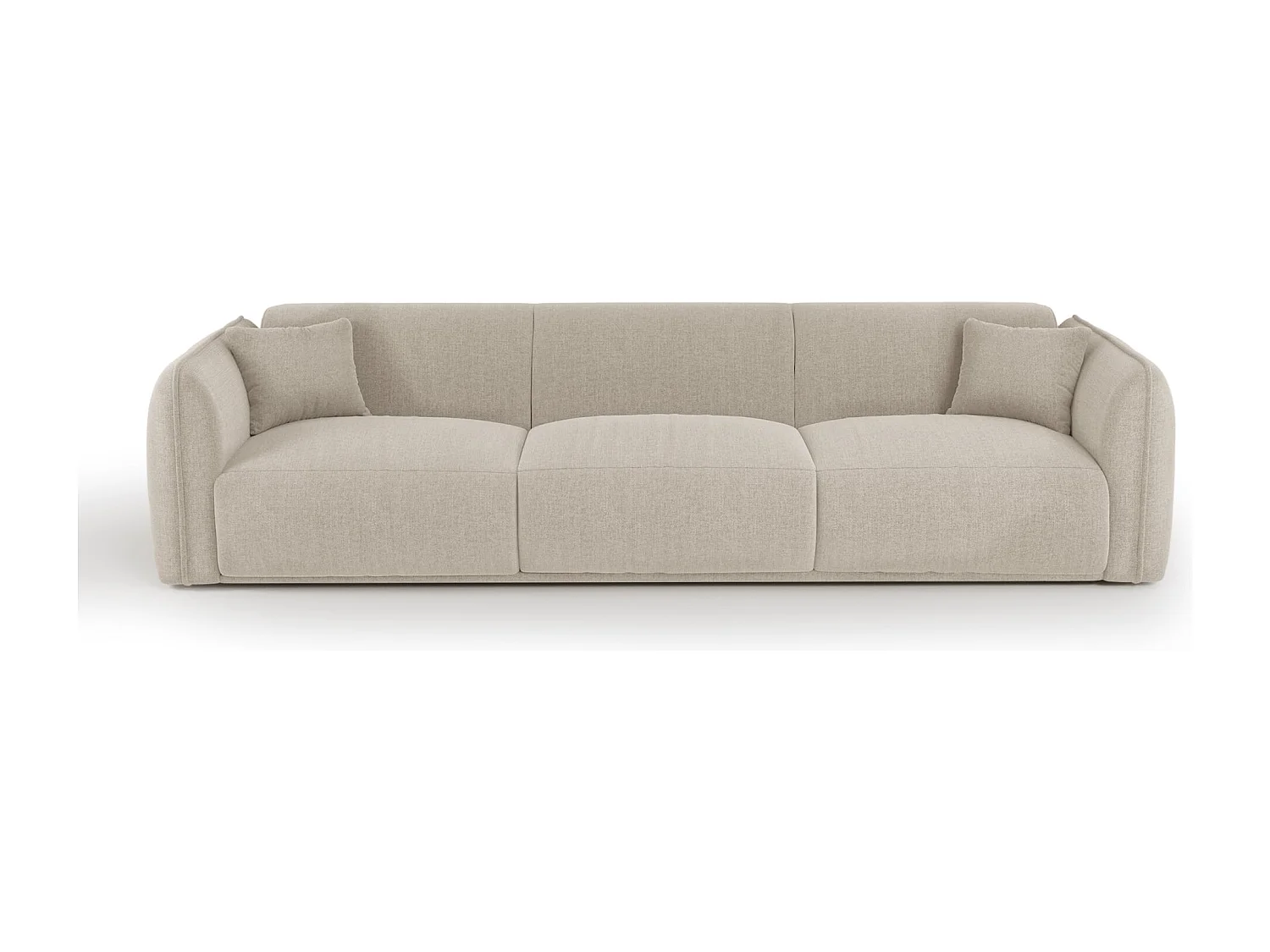 Canapé LUSH en Tissu tramé toucher doux  Beige