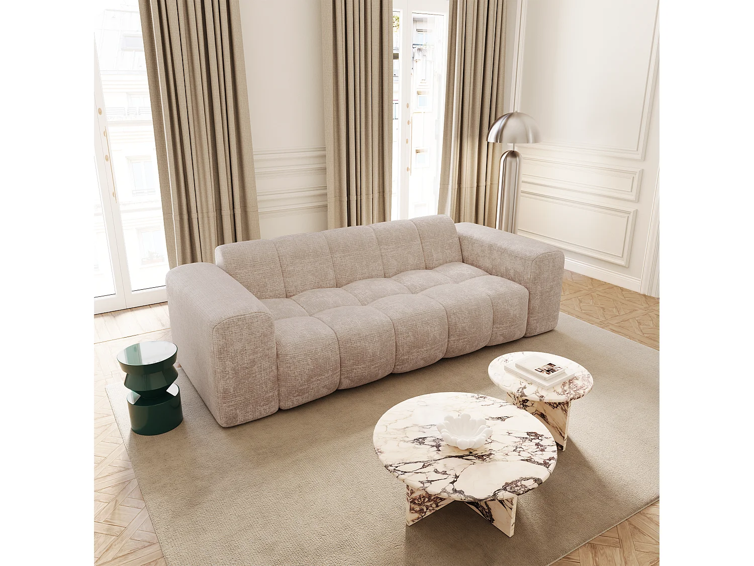 Canapé BLOOM en Velours gaufré