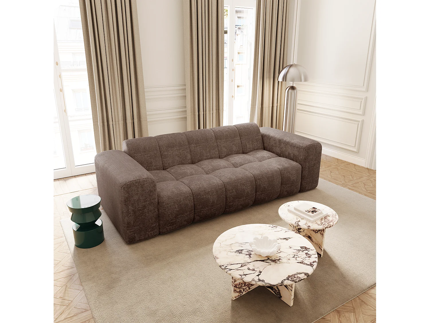 Canapé BLOOM en Velours gaufré