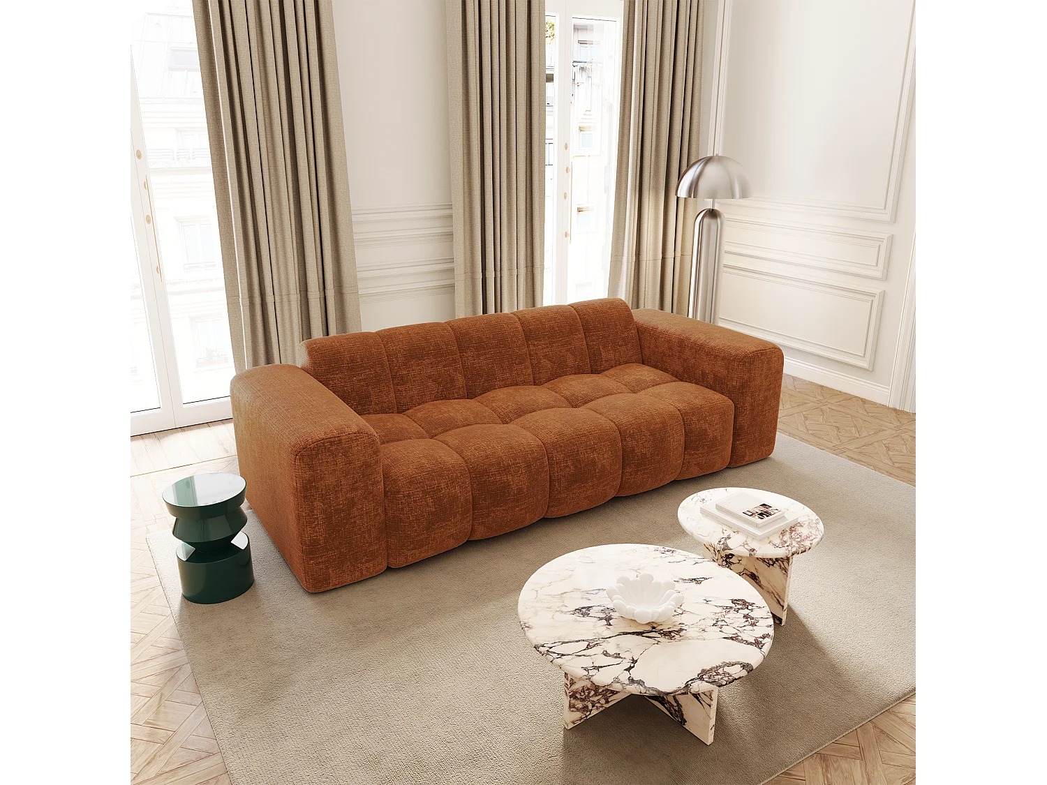 Canapé BLOOM en Velours gaufré