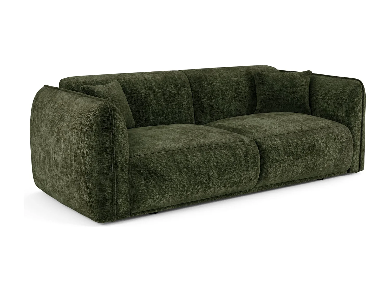 Canapé LUSH en Velours à motifs Vert kaki