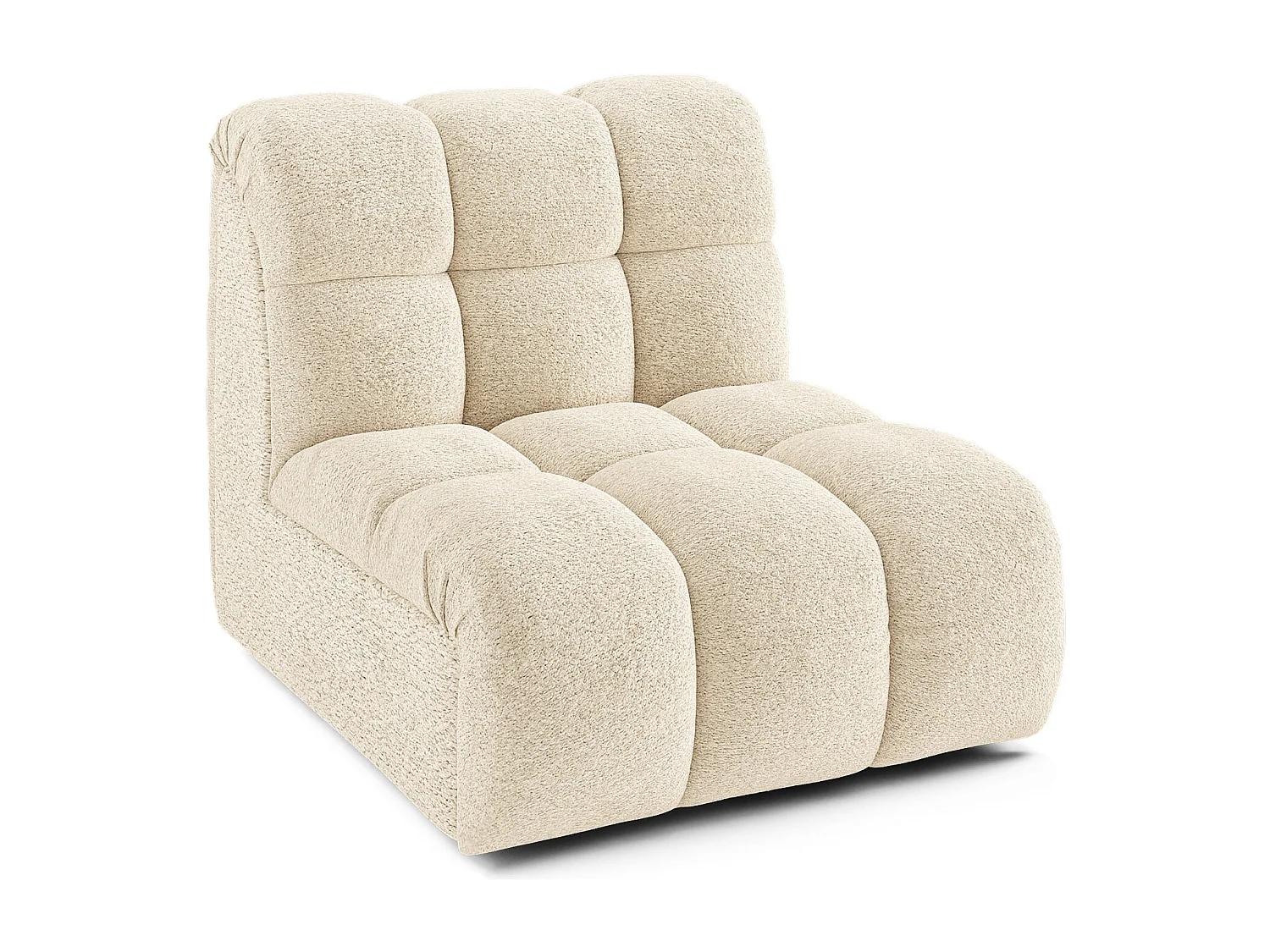 Fauteuil pivotant modulable SEVEN en Tissu bouclette Beige