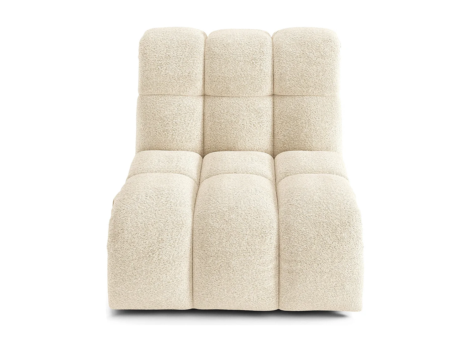 Fauteuil pivotant modulable SEVEN en Tissu bouclette Beige