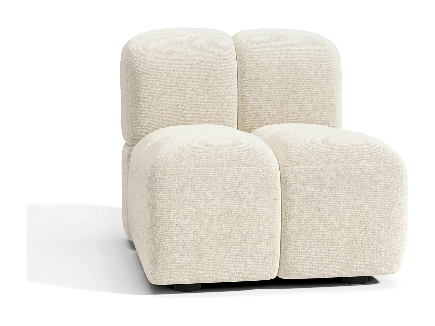Fauteuil MOSS en Velours texturé Beige