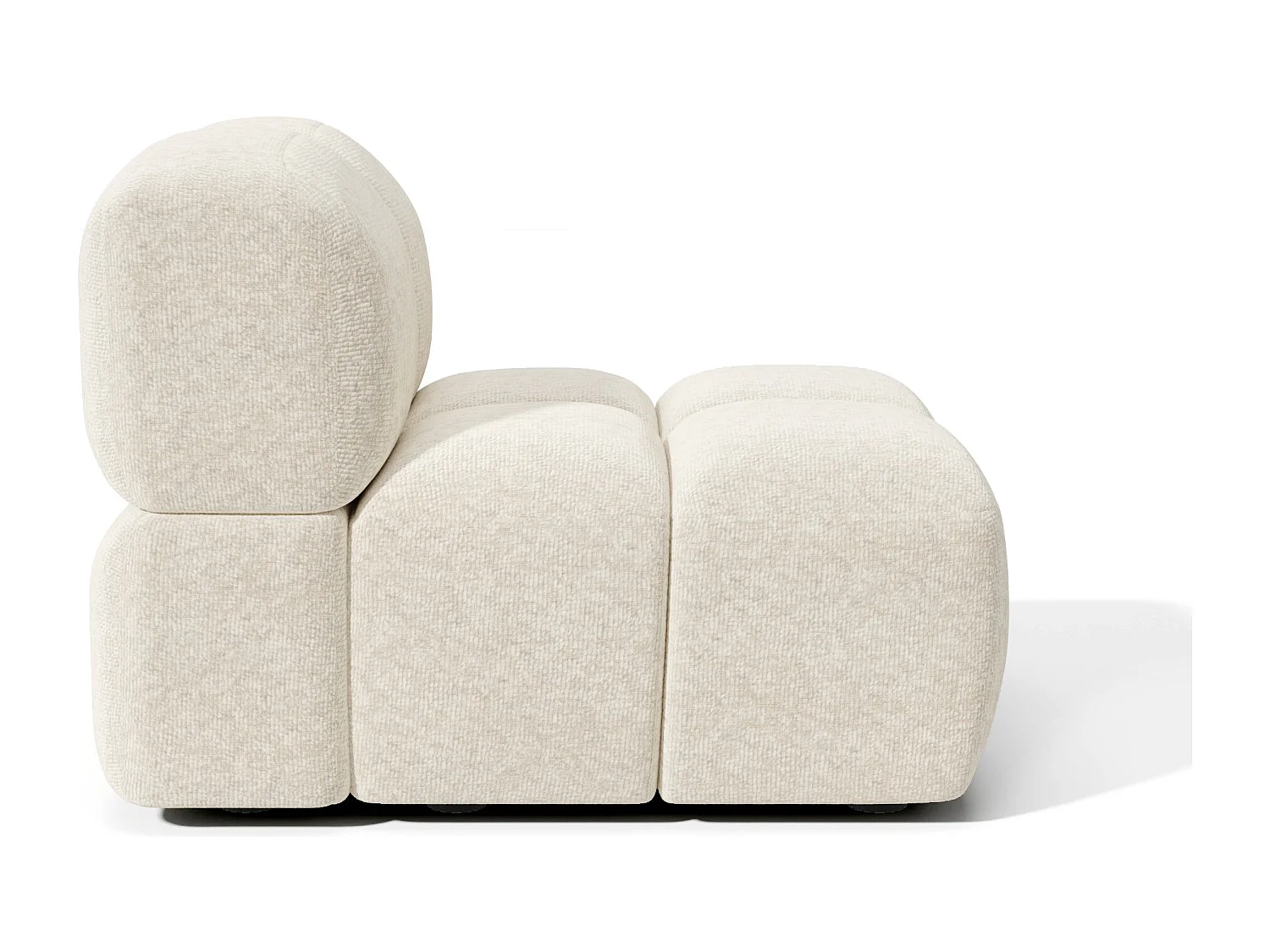 Fauteuil MOSS en Velours texturé Beige