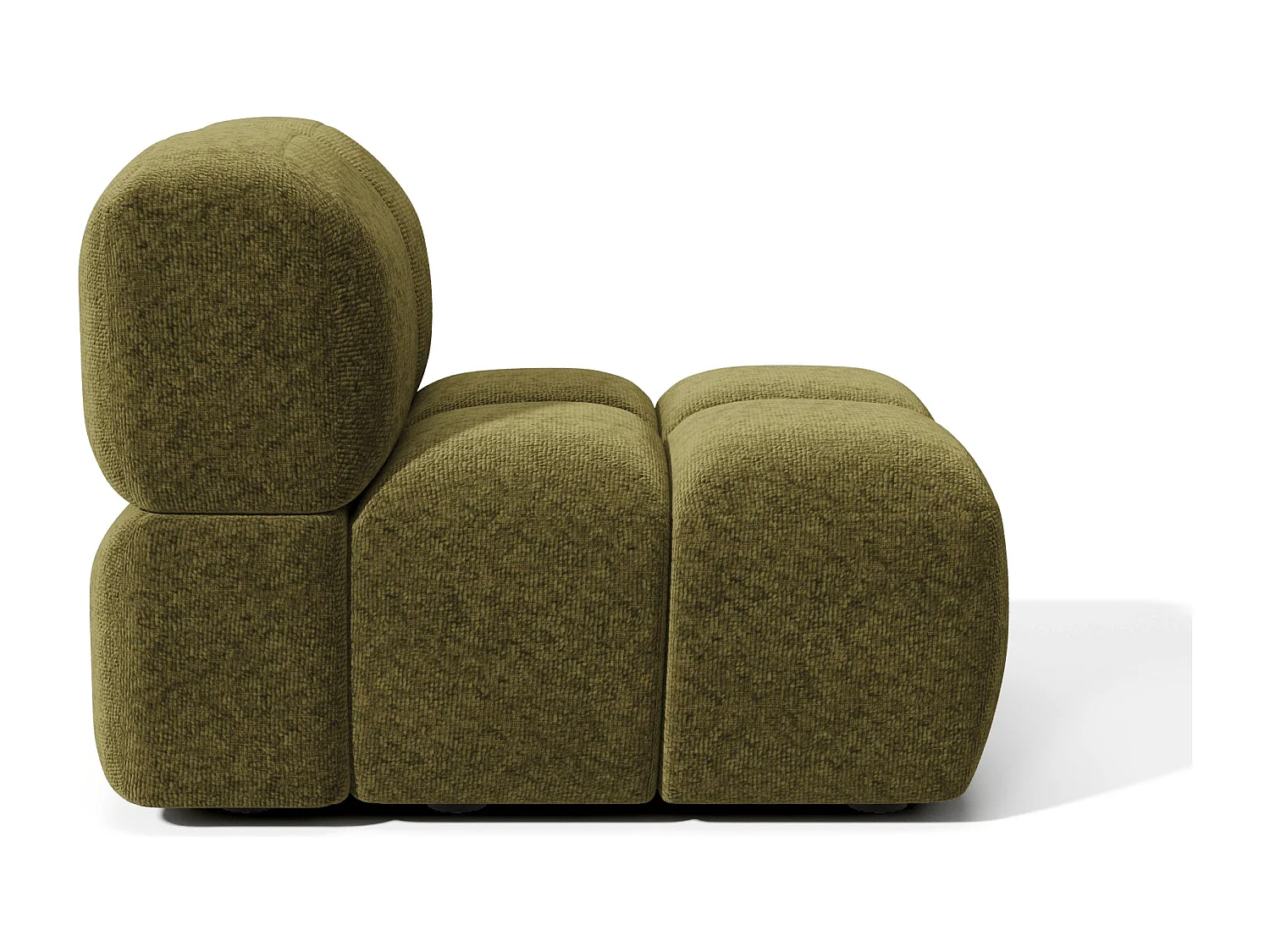 Fauteuil MOSS en Velours texturé  Vert vintage