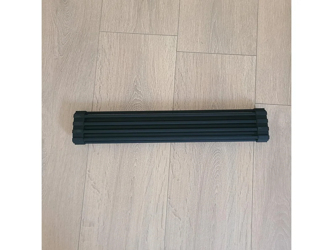 Faltbarer Geschirrabtropfständer 43 x 31 aus Edelstahl und Silikon schwarz Essebagno