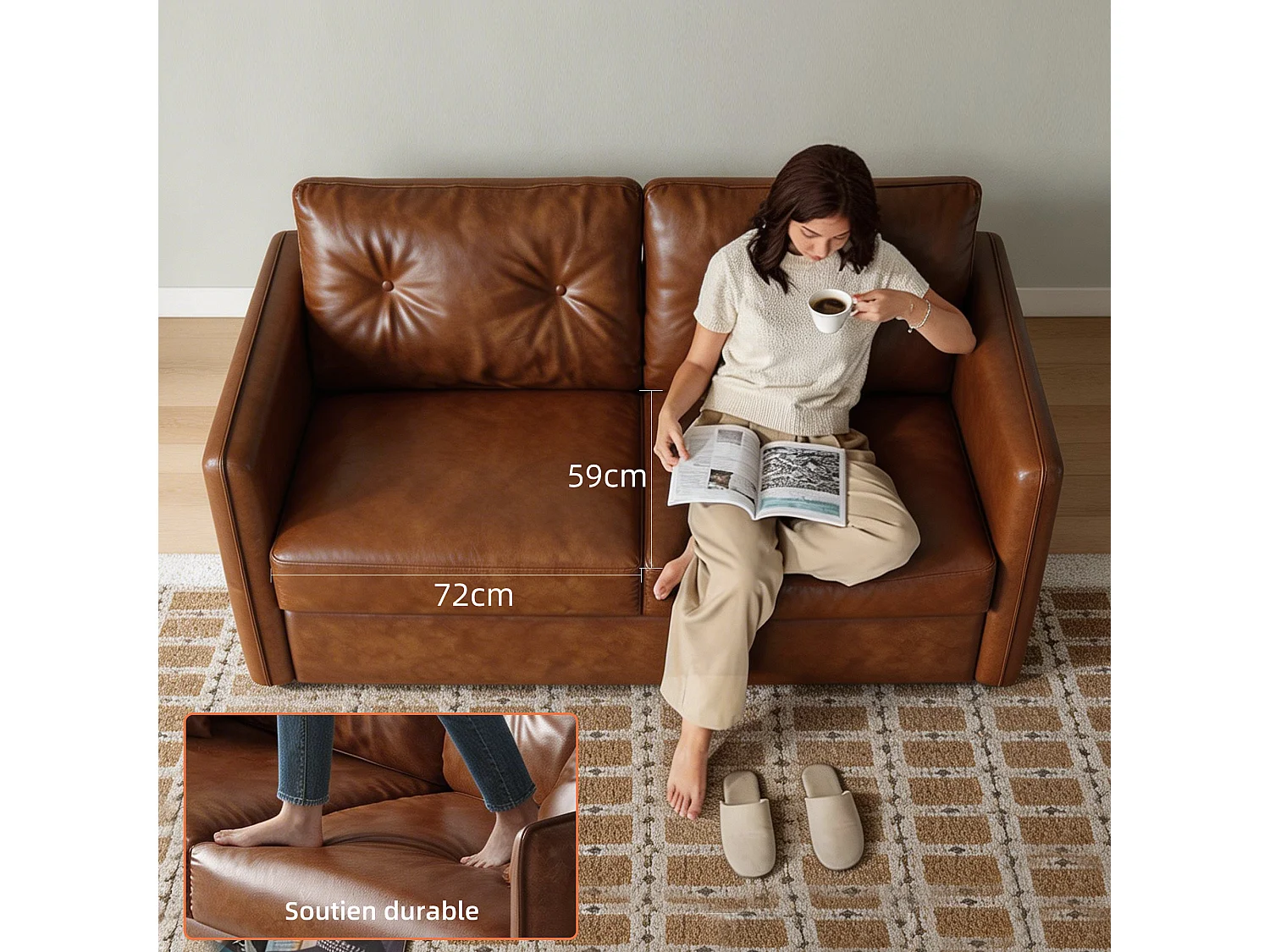 3-in-1 Schlafsofa mit Schlaffunktion, 2-Sitzer Schlafcouch 160 cm mit Matratze, stabiles Stahlgestell für Wohnzimmer, Kinderzimmer