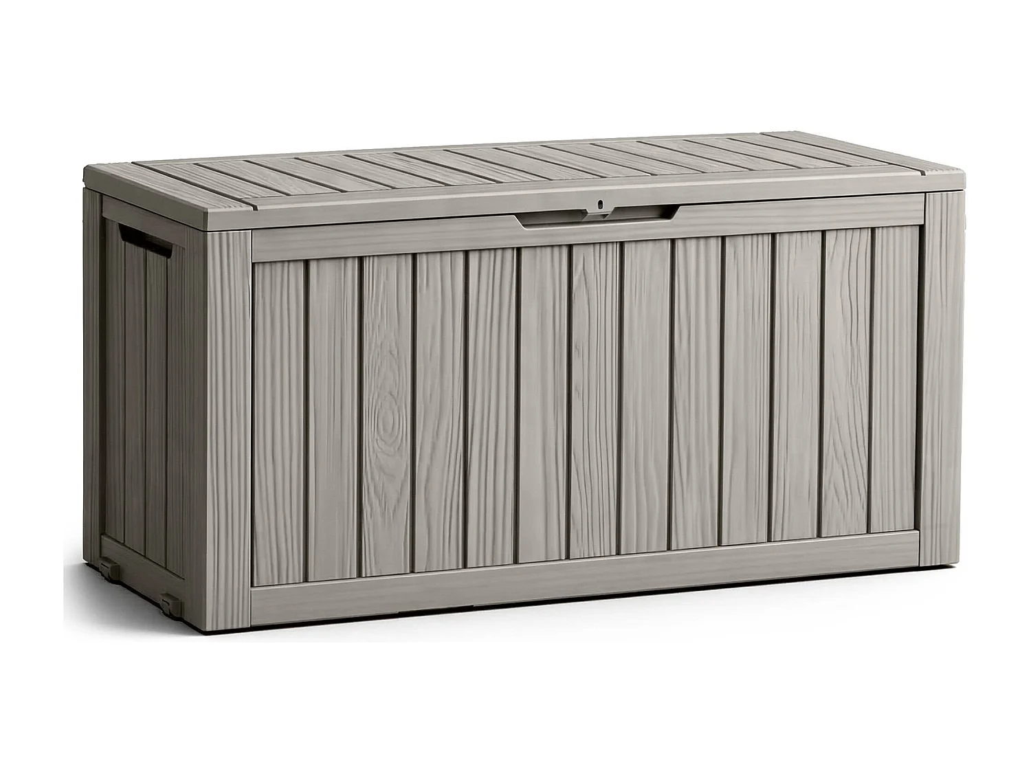 Baule da giardino impermeabile 272L contenitore esterno balcone terrazzo in plastica polipropilene grigio