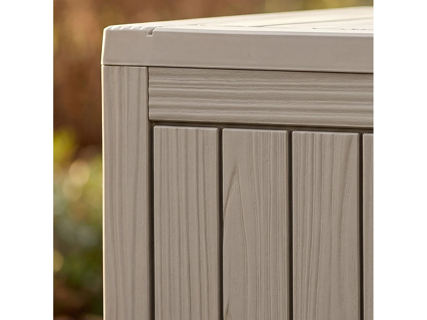 Baule da giardino impermeabile 272L contenitore esterno balcone terrazzo in plastica polipropilene grigio