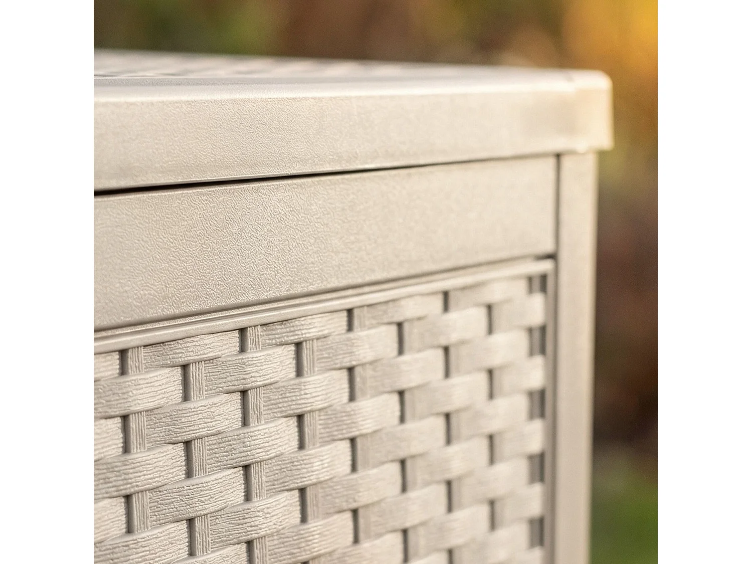 Baule da giardino impermeabile 340L contenitore esterno balcone terrazzo in plastica polipropilene grigio