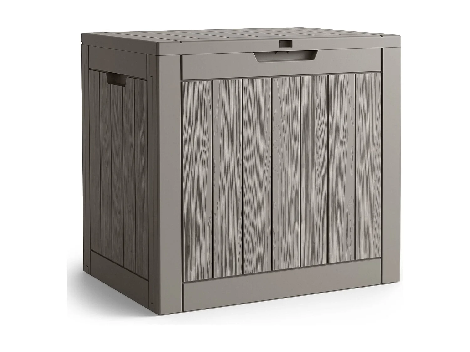 Coffre de jardin impermeable 117L boîte de rangement extérieur balcon terrasse plastique polypropylène gris