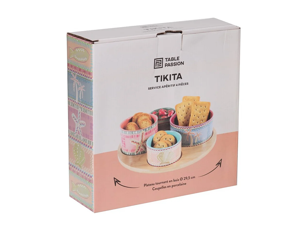 Service apéritif 4 pièces Tikita