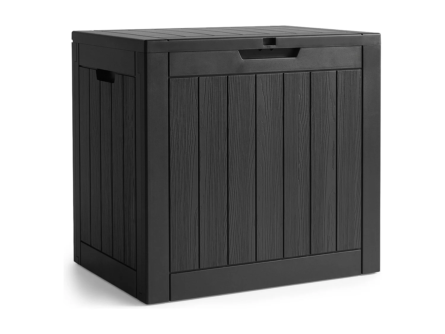Baule da giardino impermeabile 117L contenitore esterno balcone terrazzo in plastica polipropilene nero