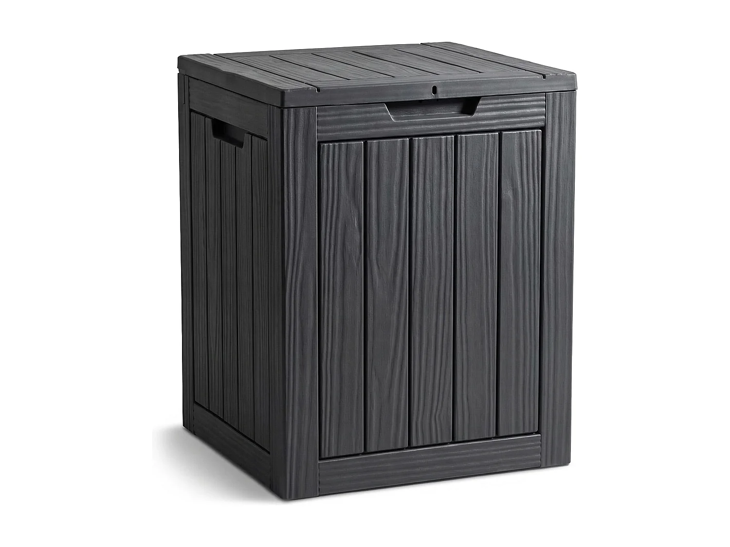 Baule da giardino impermeabile 113L contenitore esterno balcone terrazzo in plastica polipropilene nero