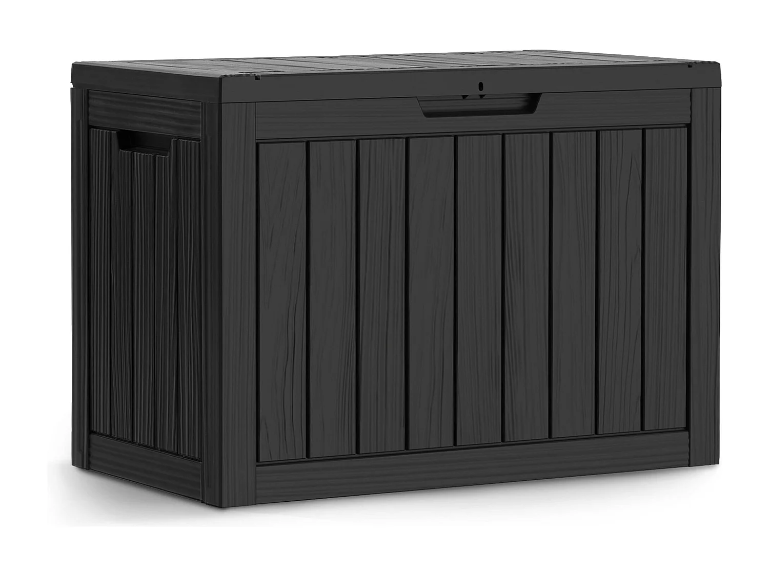 Baule da giardino impermeabile 170L contenitore esterno balcone terrazzo in plastica polipropilene nero