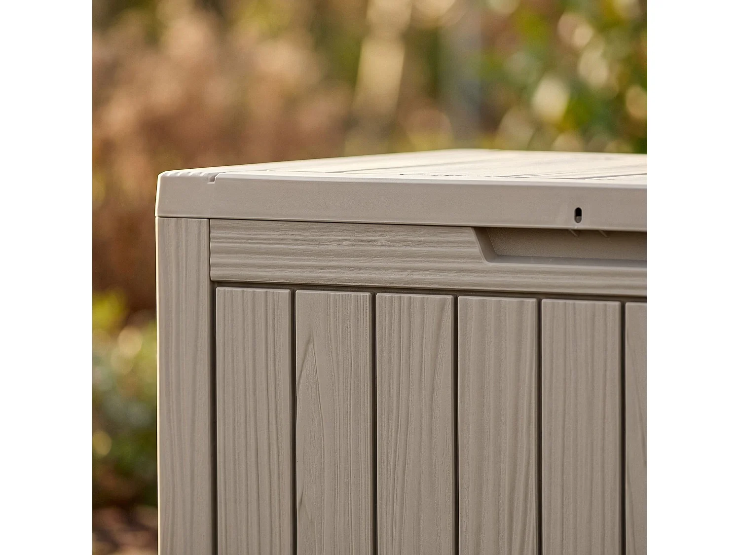 Baule da giardino impermeabile 170L contenitore esterno balcone terrazzo in plastica polipropilene grigio