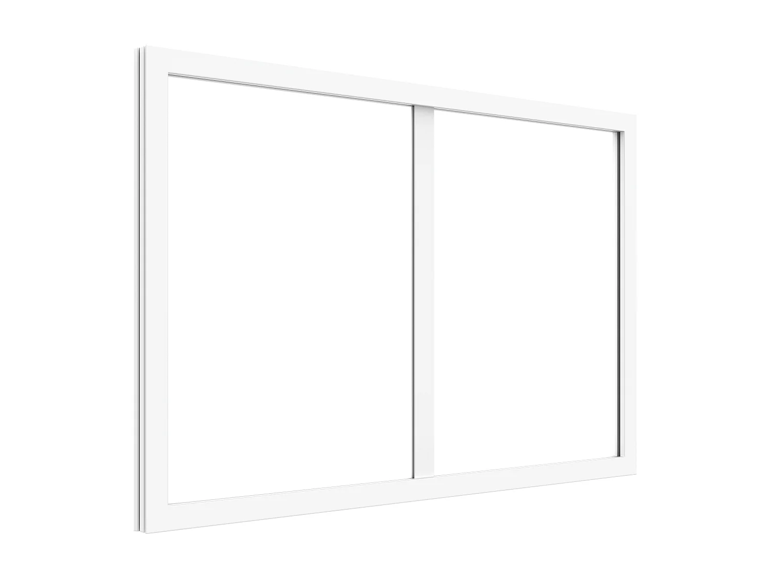 Imposte atelier en aluminium thermolaqué - L63 x H40 cm - Blanc - BAYVIEW