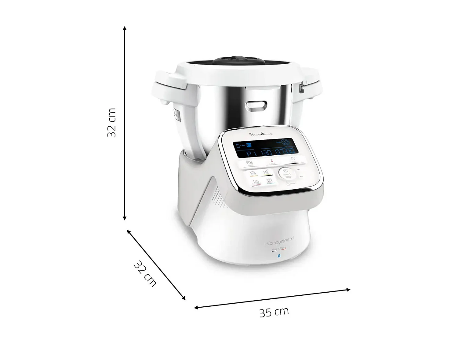 Wielofunkcyjny robot kuchenny Moulinex I-Companion XL 4,5L 1550W z Bluetooth, biały