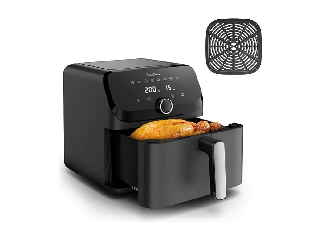 Moulinex Easy Fry Mega 7,5L 2020W Olievrije Friteuse - 8 Programma's, LCD Scherm, Familiale Capaciteit