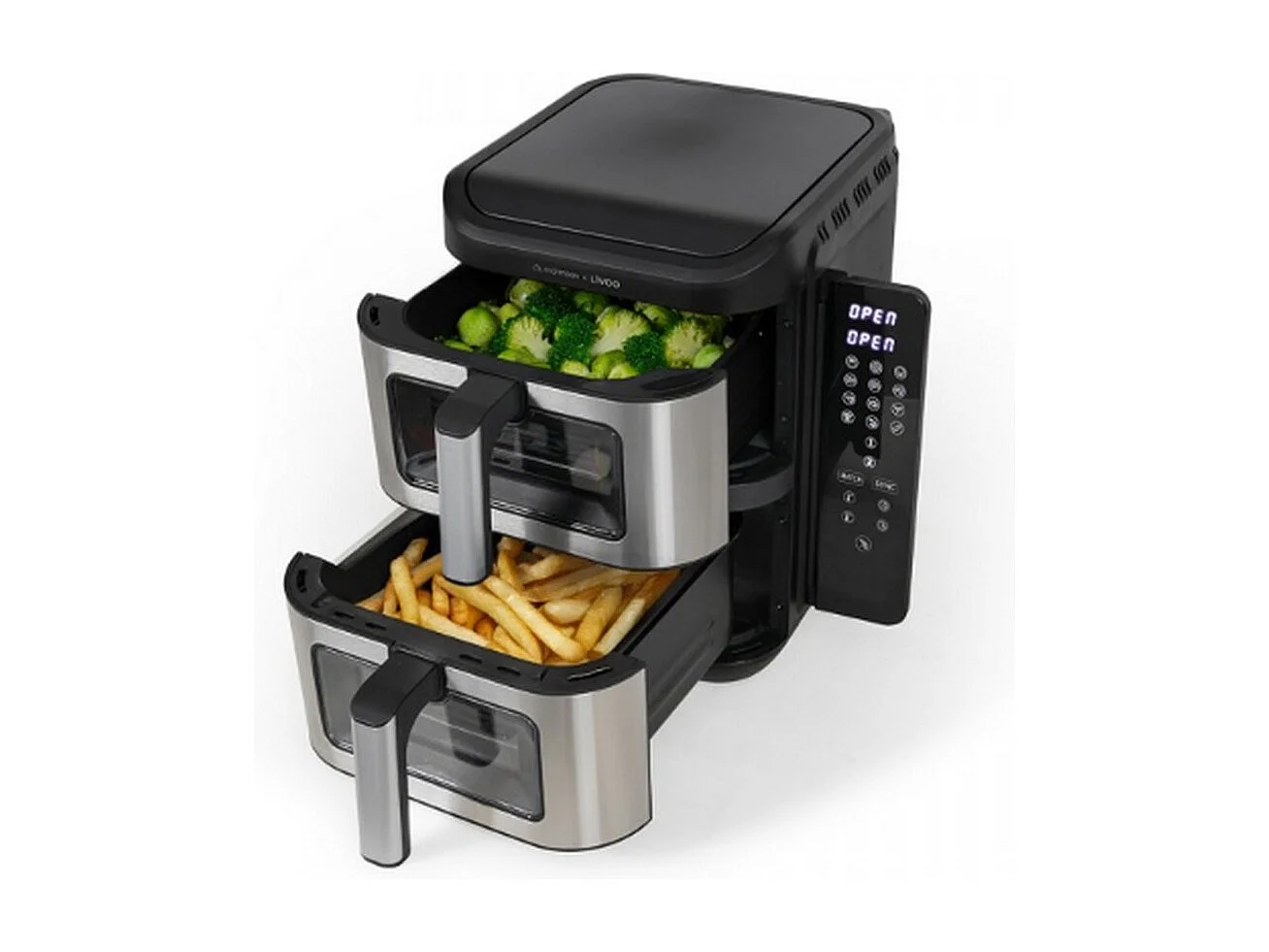 Livoo Friteuse sans huile 2 x 5.5l 2800w - DOC344CO