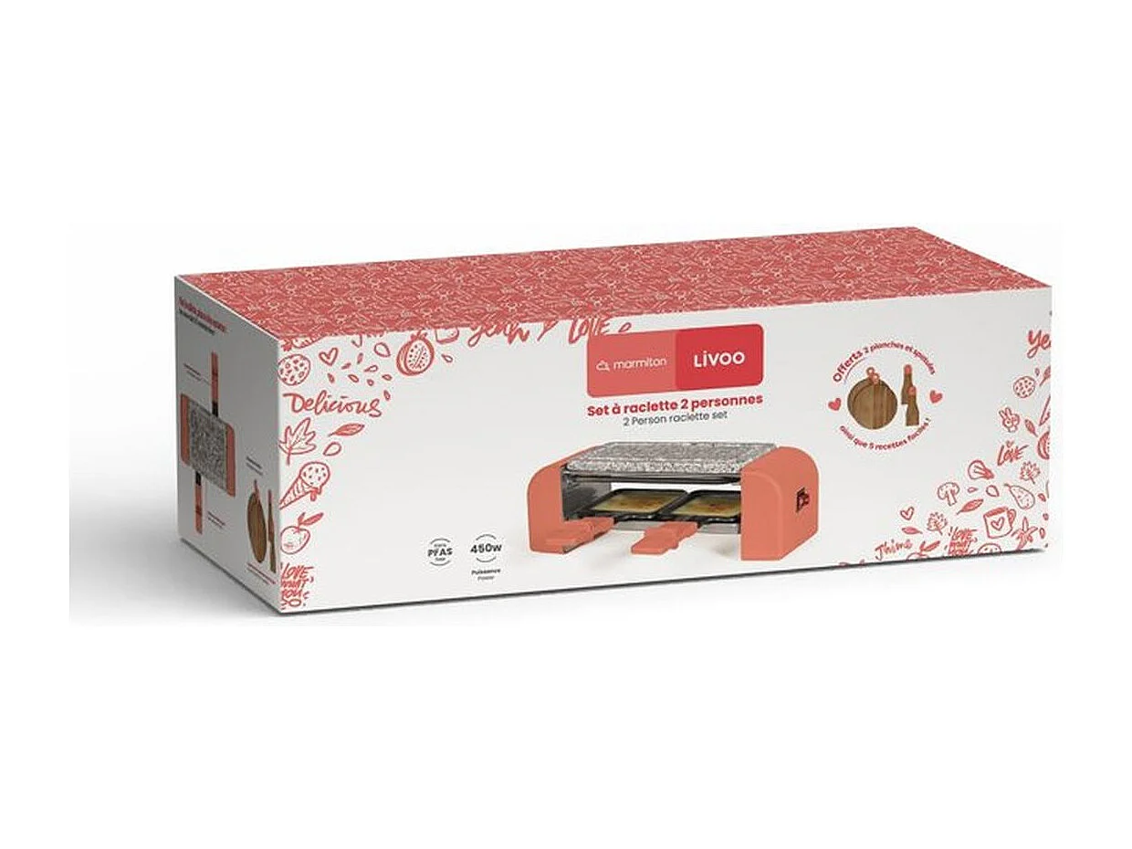 Livoo Appareil à raclette à 2 personnes 450w - DOC306