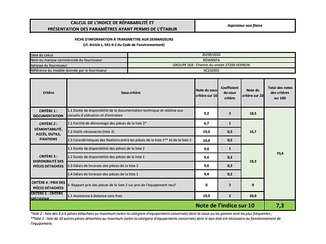Rowenta Aspirateur à main rechargeable 3.6v - AC232001