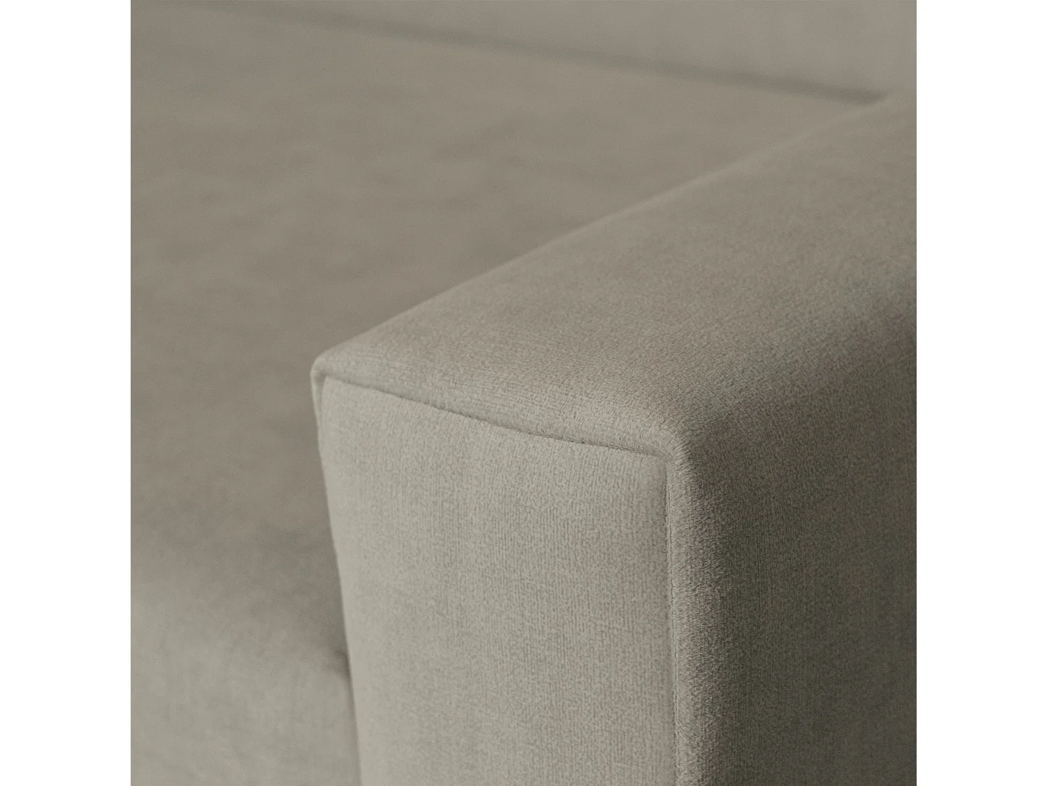 Ecksofa Vega L mit Schlaffunktion & Bettkasten – Samtstoff Best Hellbeige – Zero-Wall Design Wandbündig – L-Form Sofa Freistehend