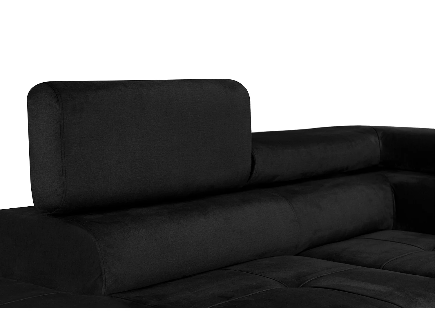 Aller U Premium Ecksofa mit Schlaffunktion und Stauraum in Schwarz, rechts - Aller U Sofiland