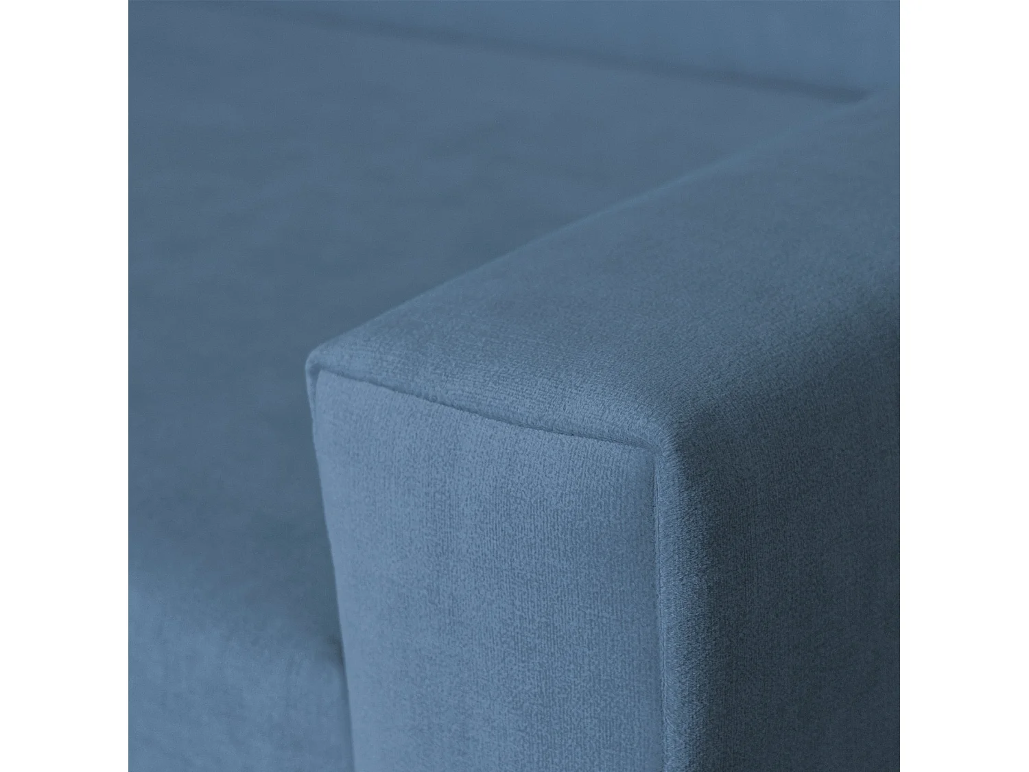 Vega U Ecksofa nach Maß | Breite anpassbar | Schlaffunktion 2 Bettkasten U-Form verstellbare Kopfstützen Samt-Stoff Best 305x151 cm (Blau)