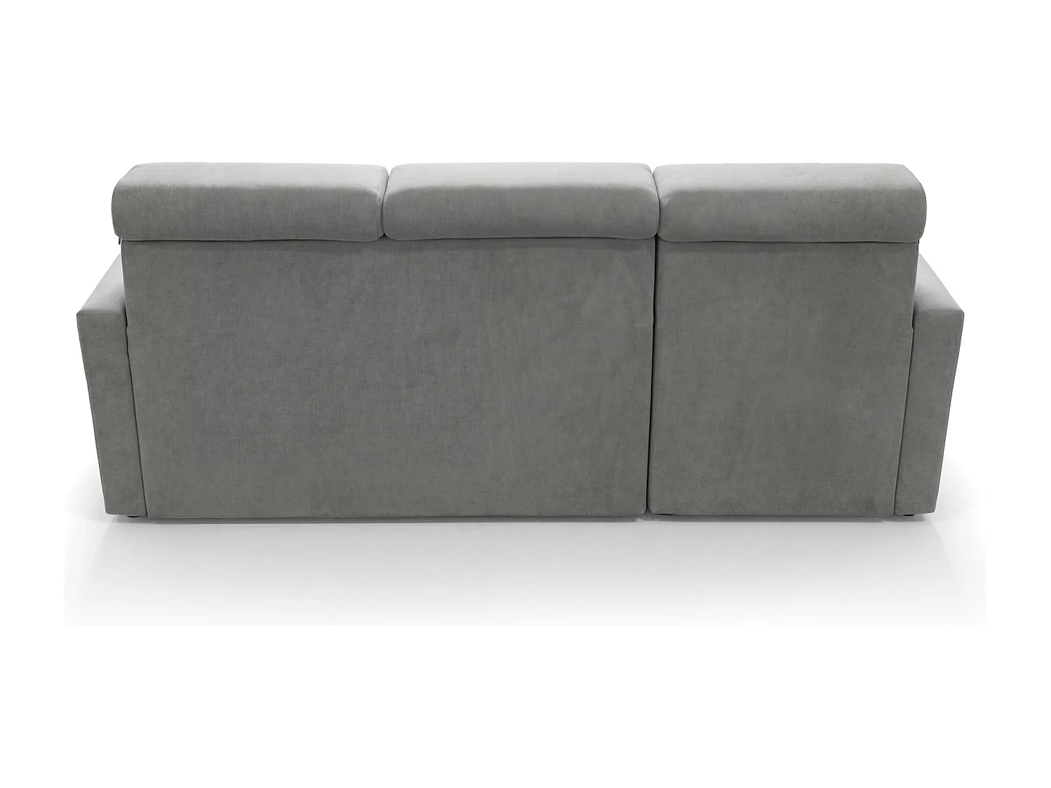 Ecksofa Vega L mit Schlaffunktion & Bettkasten – Samtstoff Best Stahlfarbe – Zero-Wall Design Wandbündig – L-Form Sofa Freistehend