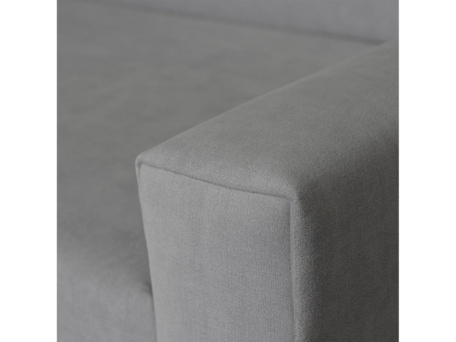 Vega U Ecksofa nach Maß | Breite anpassbar | Schlaffunktion 2 Bettkasten U-Form verstellbare Kopfstützen Samt-Stoff Best 305x151 cm (Stahlfarbe)