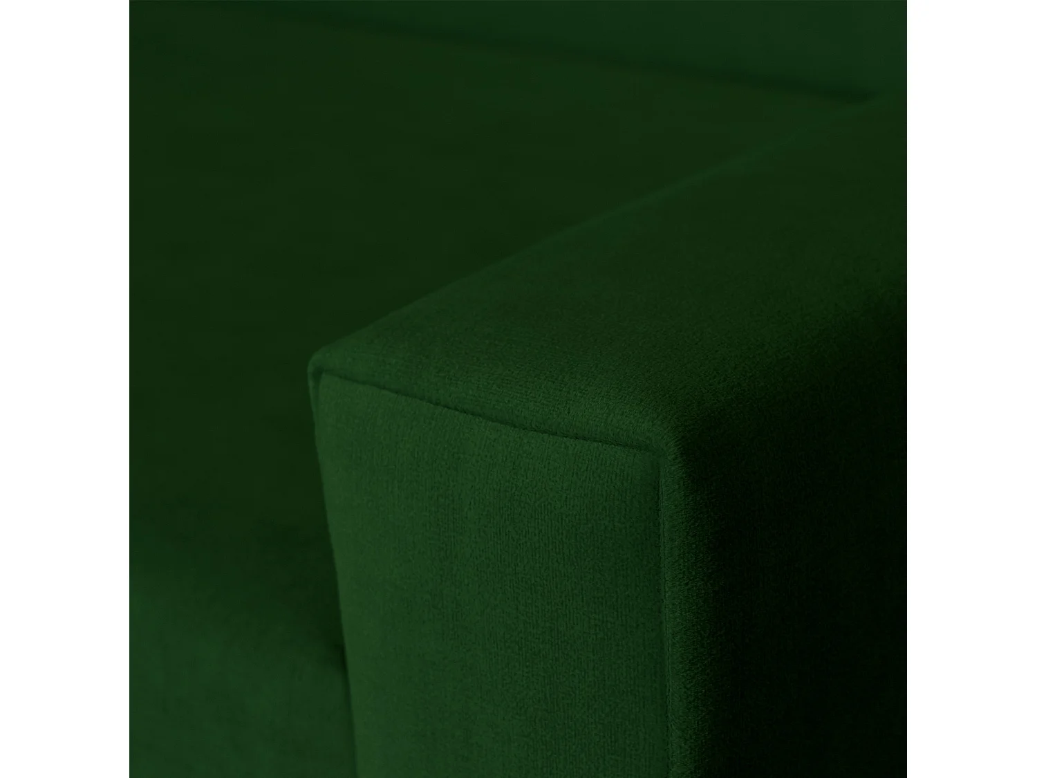 Ecksofa Vega L mit Schlaffunktion & Bettkasten – Samtstoff Best Flaschengrün – Zero-Wall Design Wandbündig – L-Form Sofa Freistehend Flaschengrün