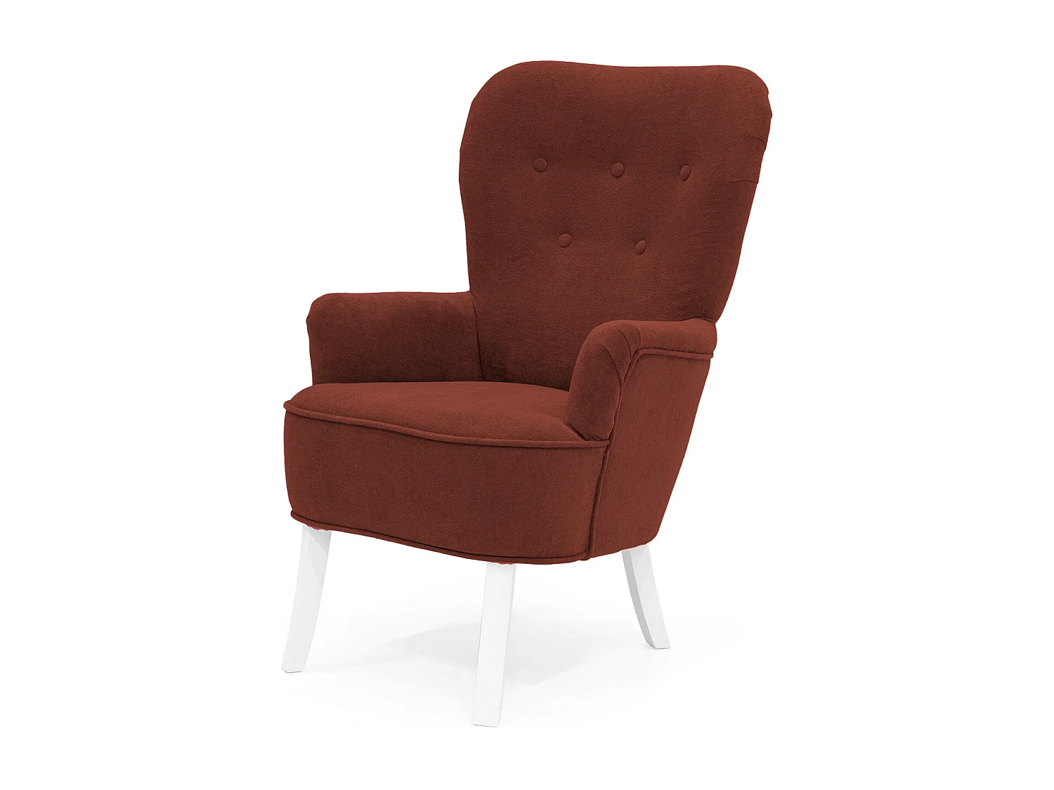 Retro-Sessel Sofiland Velo mit Velo-Stoffbezug – Farbe Terrakotta