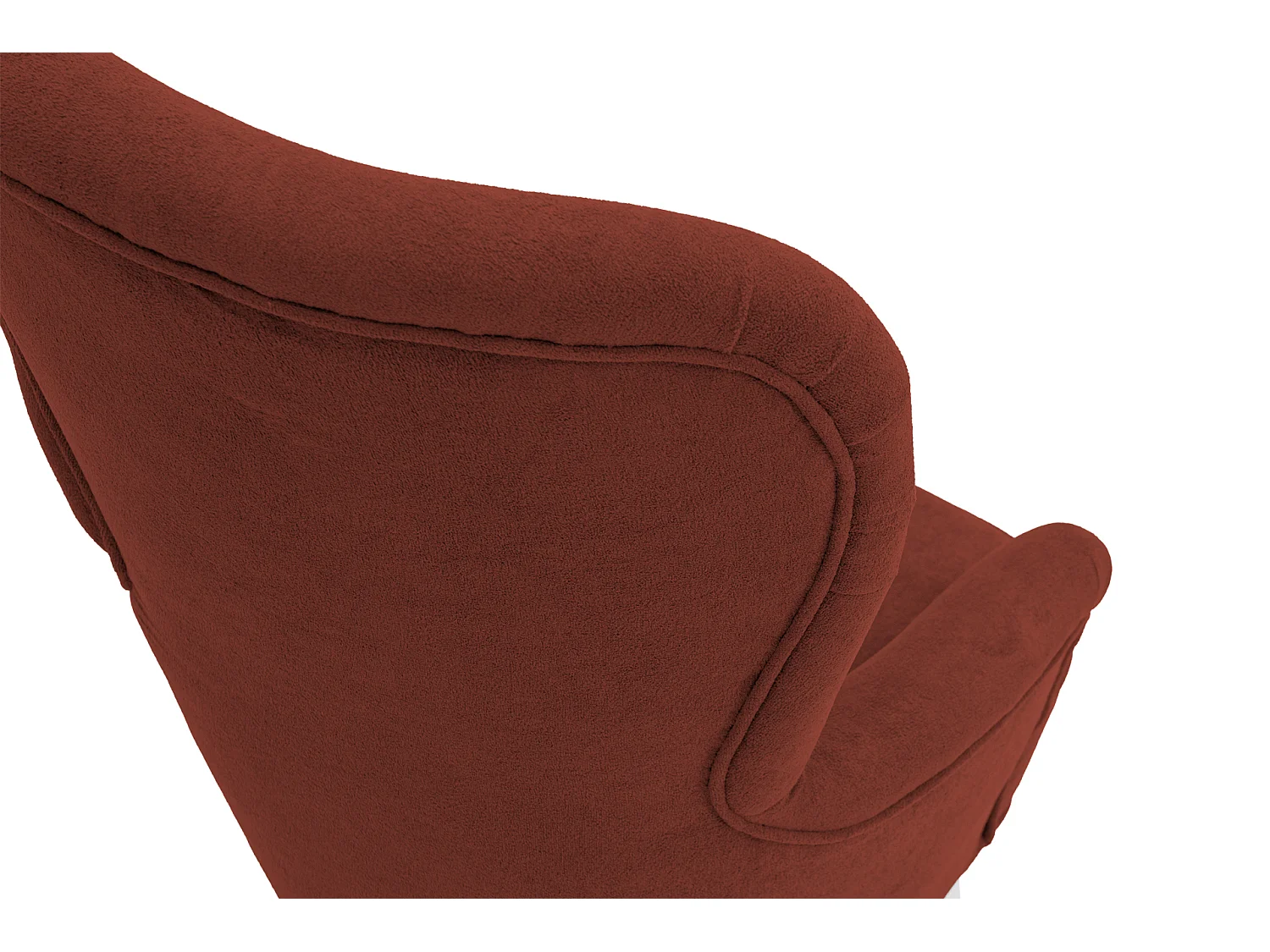 Retro-Sessel Sofiland Velo mit Velo-Stoffbezug – Farbe Terrakotta