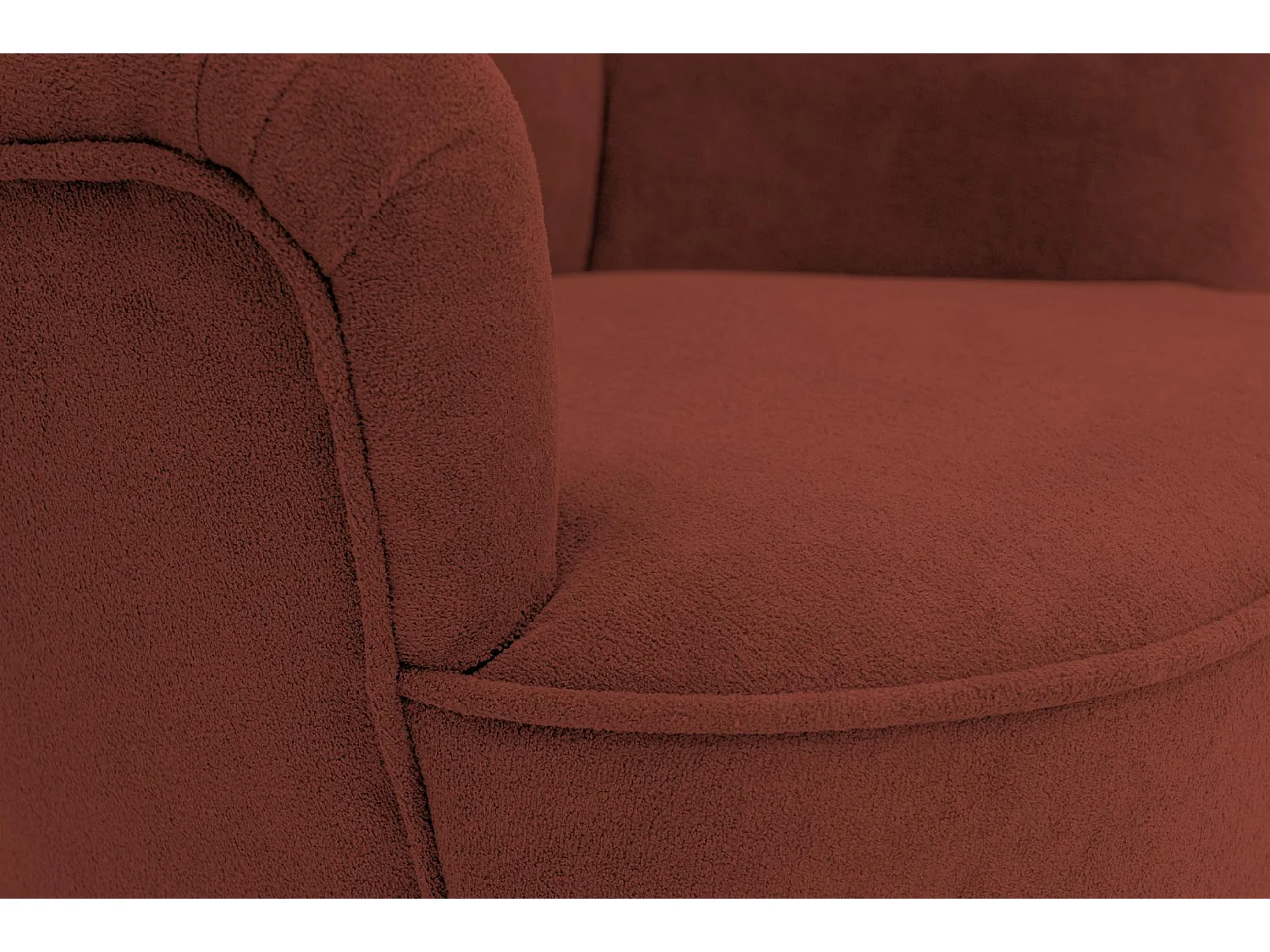 Retro-Sessel Sofiland Velo mit Velo-Stoffbezug – Farbe Terrakotta