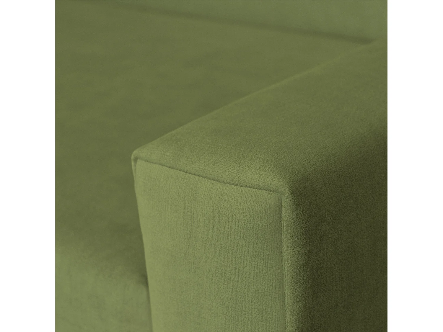 Ecksofa Vega L mit Schlaffunktion & Bettkasten – Samtstoff Best Grün– Zero-Wall Design Wandbündig – L-Form Sofa Freistehend