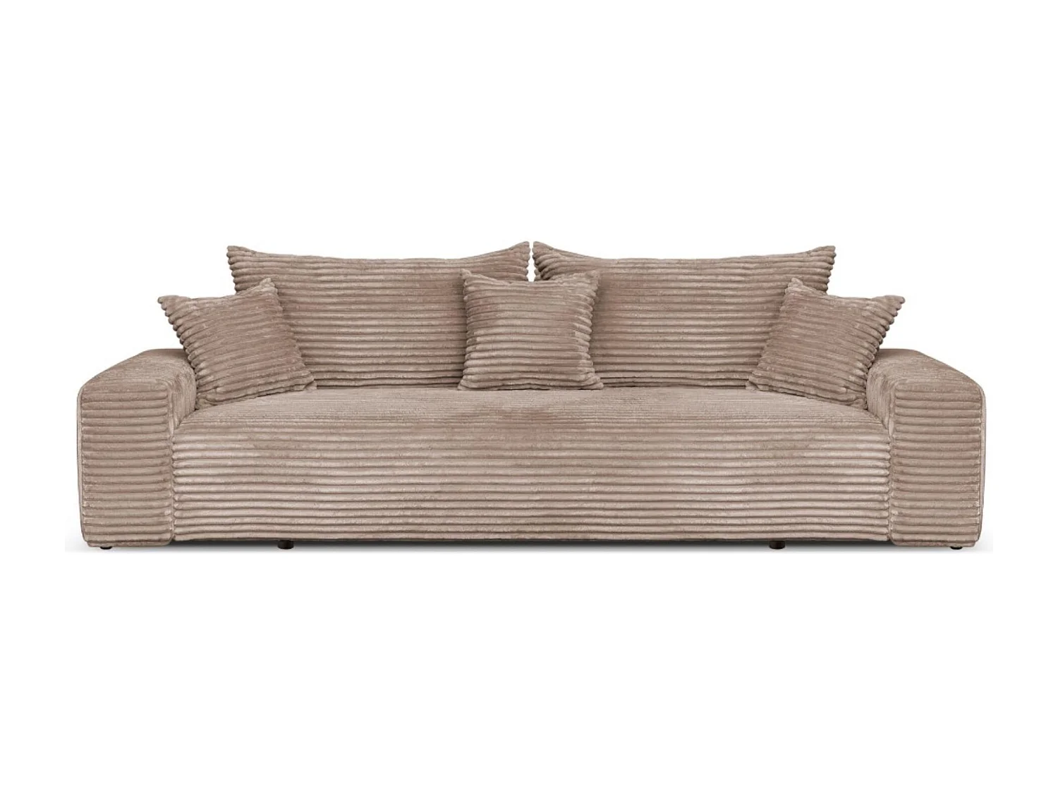 3-Sitzer-Schlafsofa 265 × 105 cm mit Stauraum, Stoff Streichgewebe Braun, Cordo