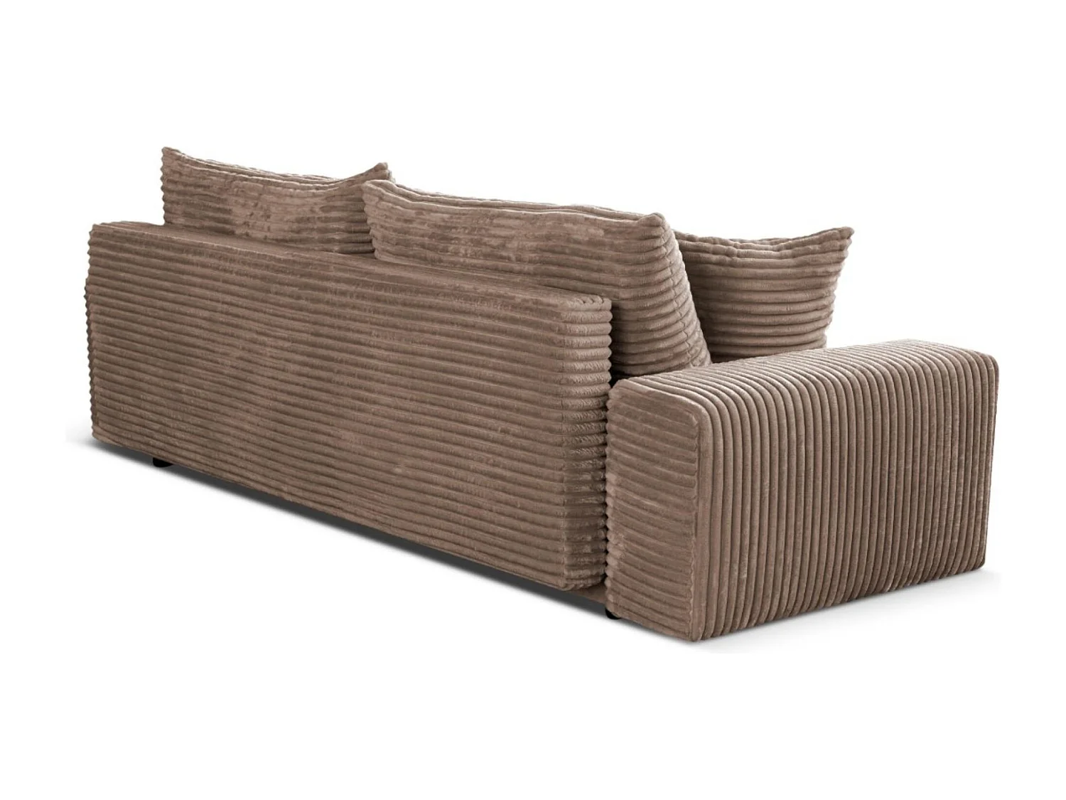 3-Sitzer-Schlafsofa 265 × 105 cm mit Stauraum, Stoff Streichgewebe Braun, Cordo