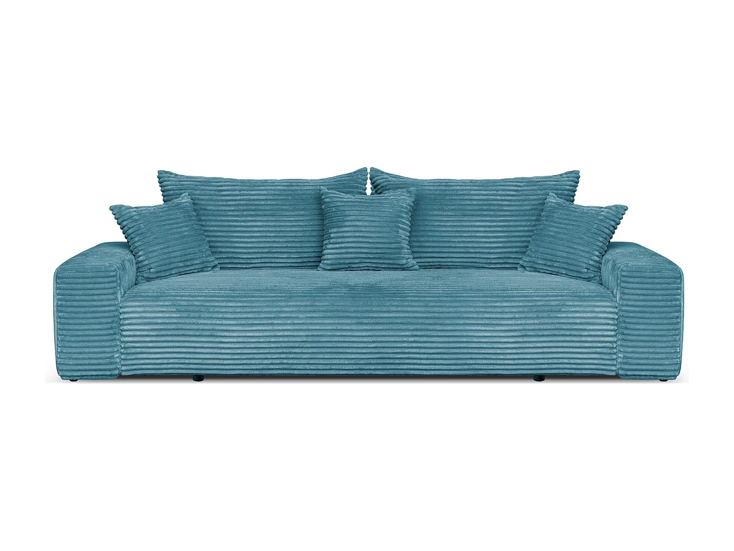 Sofa CORDO by Sofiland - Schlafsofa mit Bettkasten, Cord-Sofa 265x105 cm, Blau 75