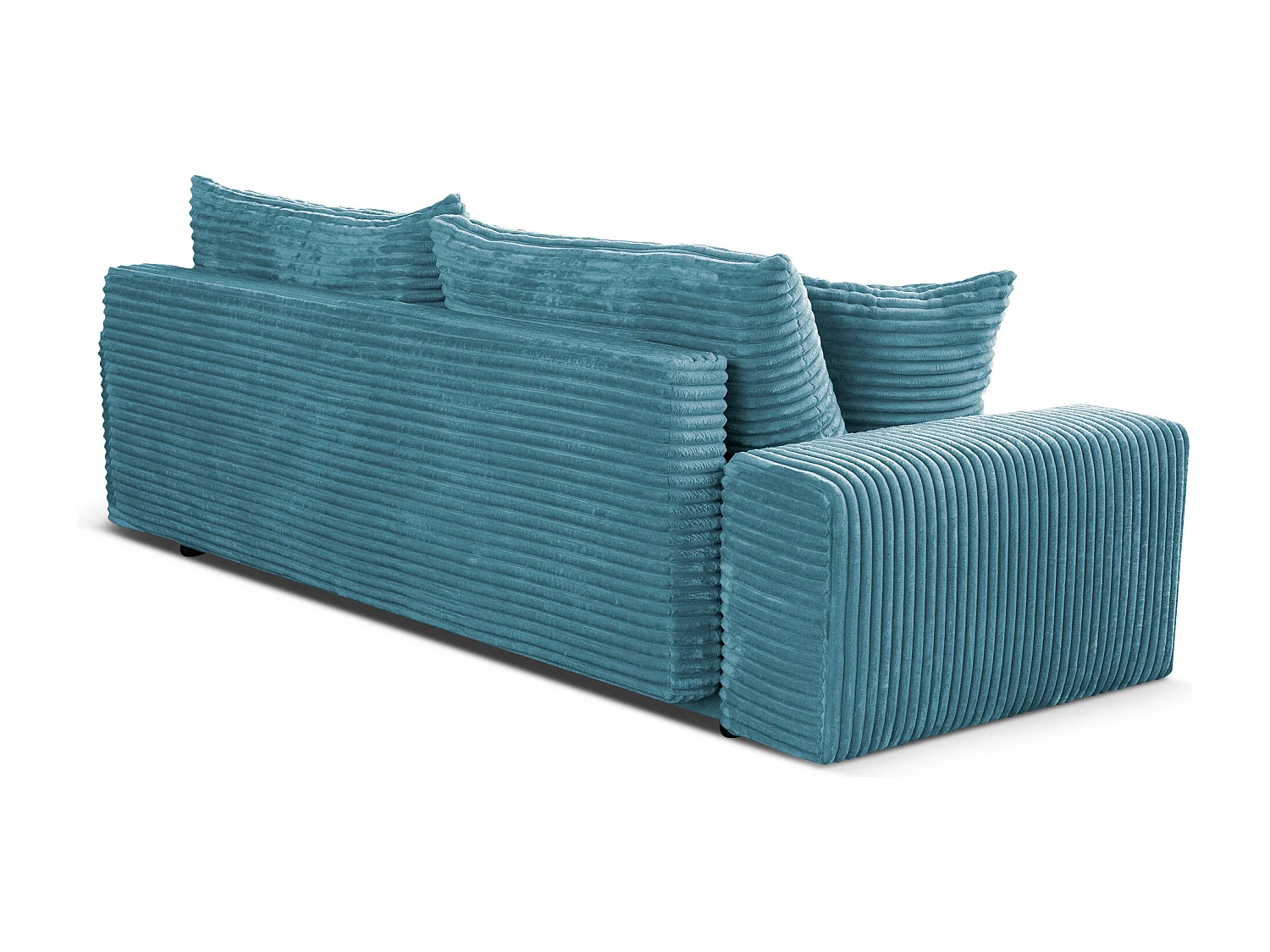 Sofa CORDO by Sofiland - Schlafsofa mit Bettkasten, Cord-Sofa 265x105 cm, Blau 75