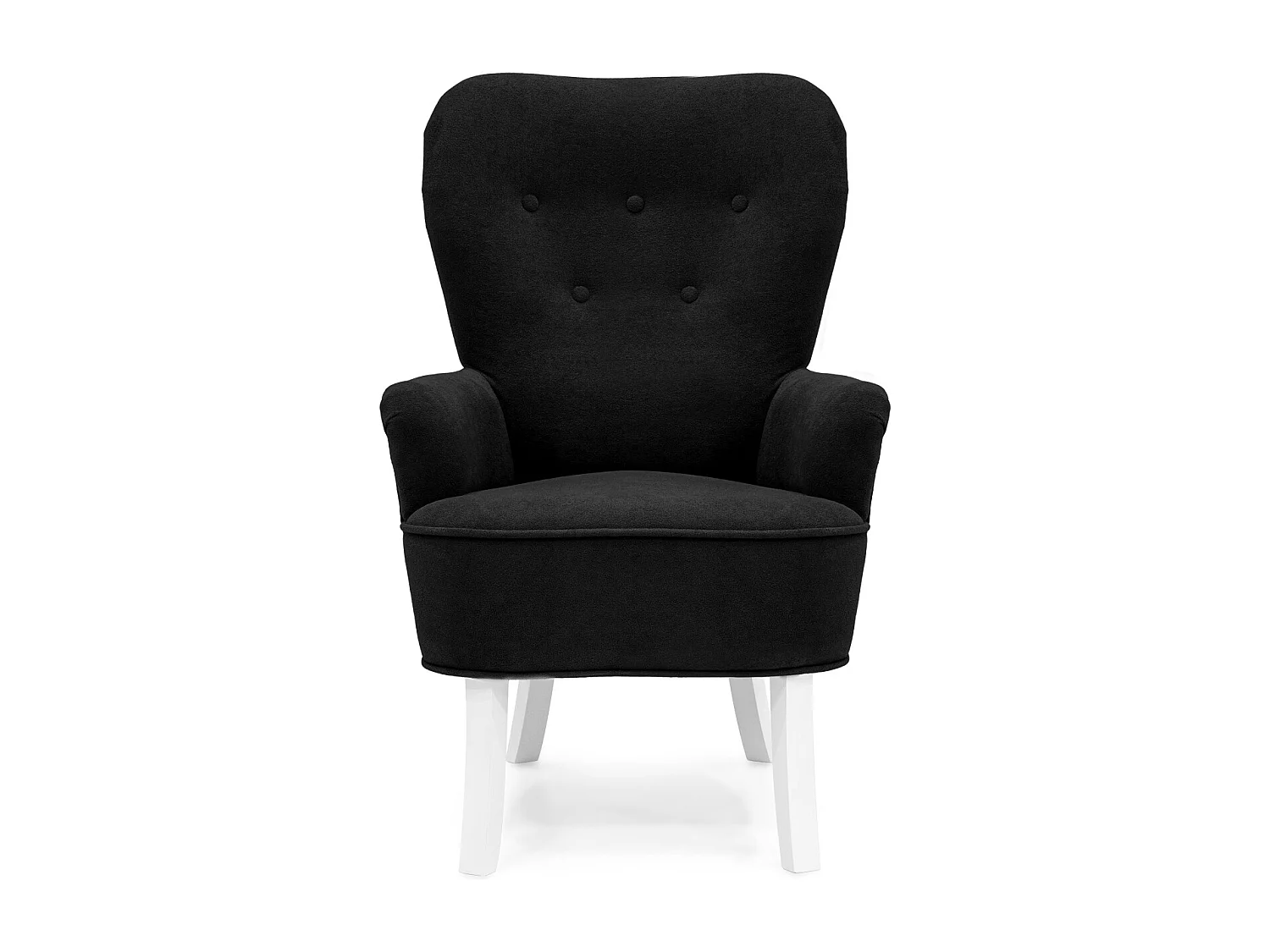 Retro-Sessel Sofiland Velo, gepolstert mit Stoff Velo – Farbe Schwarz