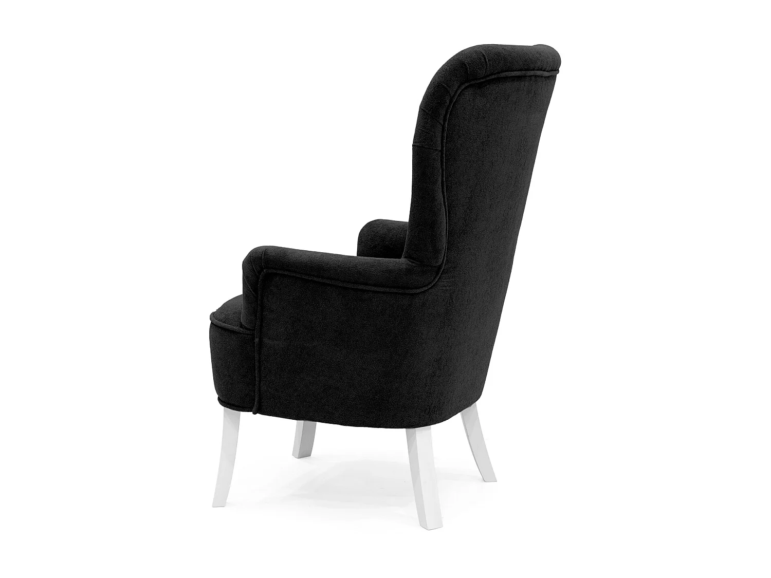 Retro-Sessel Sofiland Velo, gepolstert mit Stoff Velo – Farbe Schwarz