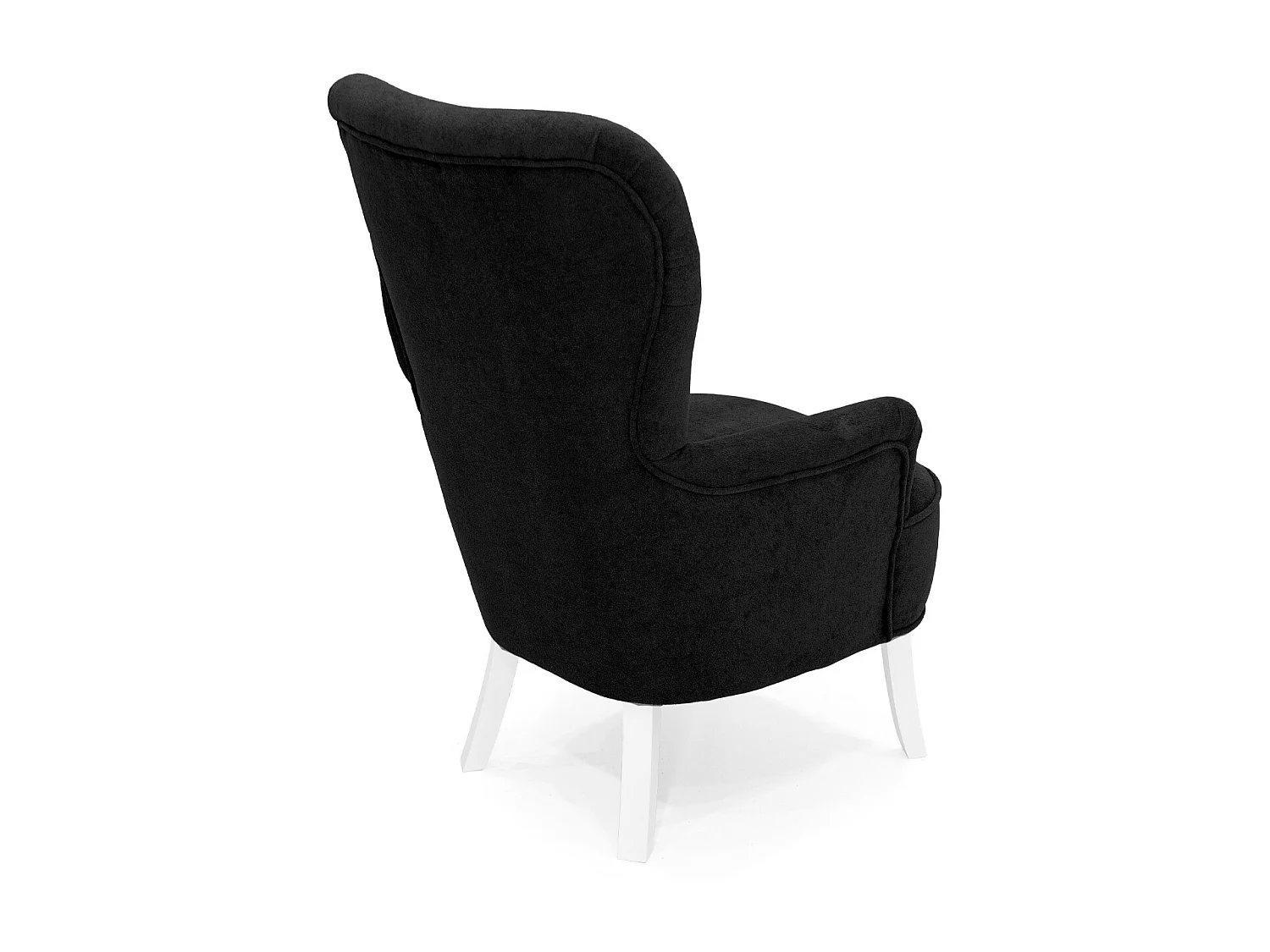 Retro-Sessel Sofiland Velo, gepolstert mit Stoff Velo – Farbe Schwarz