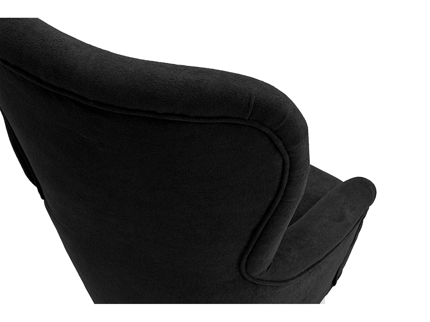 Retro-Sessel Sofiland Velo, gepolstert mit Stoff Velo – Farbe Schwarz