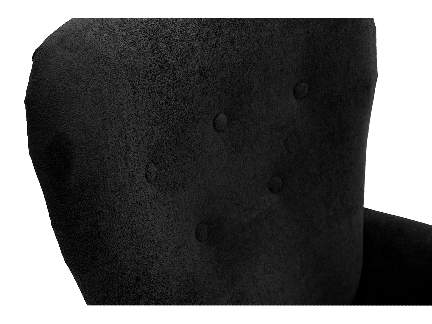 Retro-Sessel Sofiland Velo, gepolstert mit Stoff Velo – Farbe Schwarz